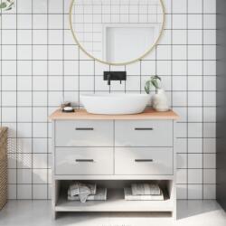vidaXL kezeletlen tömör fa fürdőszobai pult 100 x 40 x 2 cm (3156032)