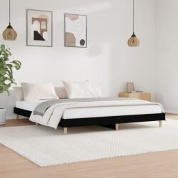 vidaXL fekete szerelt fa ágykeret 120 x 200 cm (832046)