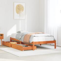 vidaXL viaszbarna tömör fenyőfa ágy matrac nélkül 90 x 200 cm (3301451)