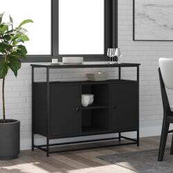 vidaXL fekete szerelt fa tálalószekrény 100 x 35 x 80 cm (835539)