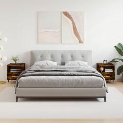 vidaXL 2 db füstös tölgy színű szerelt fa éjjeliszekrény 40x35x47, 5 cm (827399)