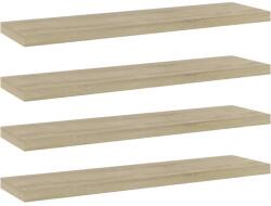 vidaXL 4 db sonoma tölgy színű szerelt fa könyvespolc 40 x 10 x 1, 5 cm (805128)