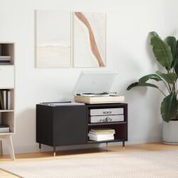 vidaXL fekete szerelt fa hanglemezszekrény 85x38x48 cm (831693)
