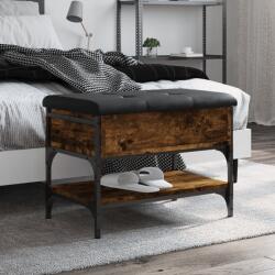 vidaXL füstös tölgy színű szerelt fa cipőpad 62 x 42 x 45 cm (835189) - vidaxl