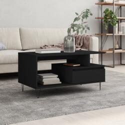 vidaXL fekete szerelt fa dohányzóasztal 90 x 49 x 45 cm (831021)