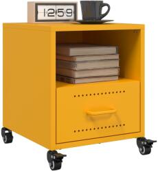 vidaXL 2 db mustársárga acél éjjeliszekrény 36x39x43, 5 cm (846711) - vidaxl