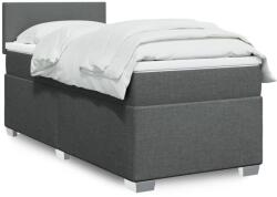 vidaXL sötétszürke szövet rugós ágy matraccal 90x190 cm (3285737)