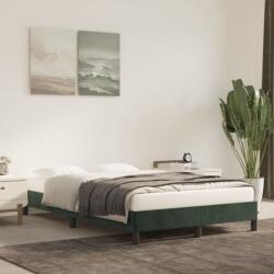 vidaXL sötétzöld bársony ágykeret matrac nélkül 120 x 200 cm (346967)