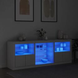 vidaXL fehér tálalószekrény LED-világítással 181, 5x37x67 cm (3209037)