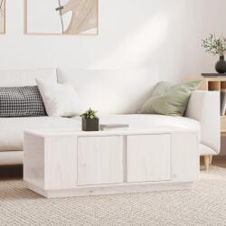 vidaXL fehér tömör fenyőfa dohányzóasztal 110x50x40 cm (814430)