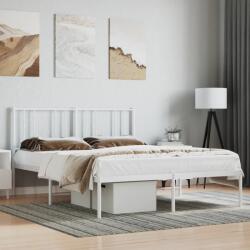 vidaXL fehér fém ágykeret fejtámlával 140 x 190 cm (352529)