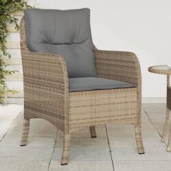 vidaXL 2 db vegyes bézs polyrattan kerti szék párnával (365149) - vidaxl