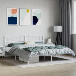 vidaXL fehér fém ágykeret fejtámlával 183 x 213 cm (355517)