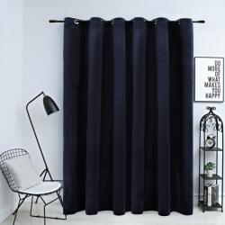 vidaXL fekete bársony sötétítőfüggöny fémkarikákkal 290 x 245 cm (134491)