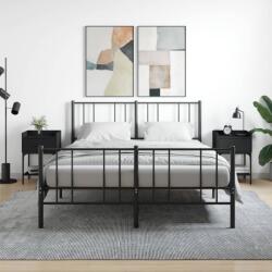 vidaXL 2 db fekete szerelt fa éjjeliszekrény 40, 5x31x60 cm (825894)
