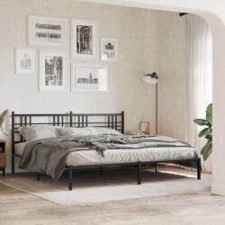 vidaXL fekete fém ágykeret fejtámlával 183 x 213 cm (376329) - vidaxl