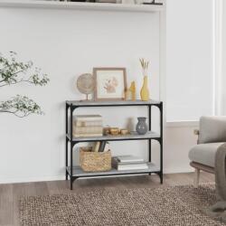 vidaXL szürke sonoma színű szerelt fa/acél könyvszekrény 80x33x70, 5 cm (819340)