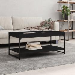 vidaXL fekete szerelt fa dohányzóasztal 100 x 49 x 45 cm (832803) - vidaxl