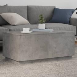 vidaXL betonszürke dohányzóasztal LED-lámpákkal 90x50x40 cm (839878)