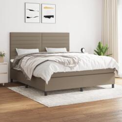 vidaXL tópszínű szövet rugós ágy matraccal 180 x 200 cm (3141877)