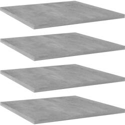 vidaXL 4 db betonszürke szerelt fa könyvespolc 40 x 40 x 1, 5 cm (805178)