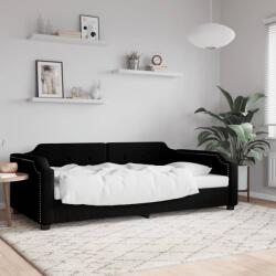 vidaXL fekete szövet kanapéágy 90 x 200 cm (354207)