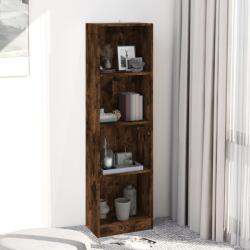 vidaXL 4 szintes füstös tölgy színű fa könyvszekrény 40 x 24 x 143 cm (816065)