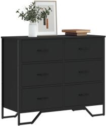 vidaXL fekete szerelt fa komód 91 x 35, 5 x 74, 5 cm (3295302)
