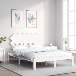 vidaXL fehér tömör fenyőfa ágy matrac nélkül 120 x 200 cm (3193722)