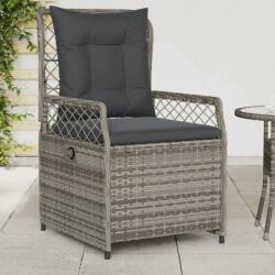 vidaXL 2 db szürke polyrattan dönthető kerti szék (368663)