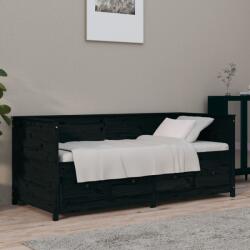 vidaXL fekete tömör fenyőfa kanapéágy 100 x 200 cm (820900)