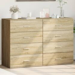 vidaXL 2 db sonoma tölgy színű szerelt fa tálalóasztal 60 x 39 x 80 cm (3276625)