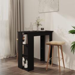 vidaXL fekete szerelt fa bárasztal polccal 102 x 50 x 103, 5 cm (809459)