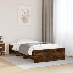 vidaXL füstös tölgy színű szerelt fa ágykeret matrac nélkül 90x200 cm (3295678) - vidaxl