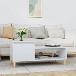 vidaXL magasfényű fehér szerelt fa dohányzóasztal 100 x 50 x 45 cm (821126)