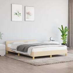 vidaXL krémszínű szövet ágykeret matrac nélkül 140 x 190 cm (347412)