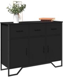 vidaXL fekete szerelt fa tálalószekrény 97 x 32, 5 x 74, 5 cm (848559)