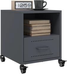 vidaXL 2 db antracitszürke acél éjjeliszekrény 36x39x43, 5 cm (846709)