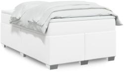 vidaXL fehér műbőr rugós ágy matraccal 120 x 200 cm (3285206)