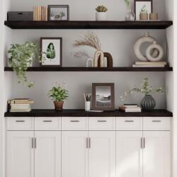 vidaXL sötétbarna kezelt tömör tölgyfa fali polc 180 x 60 x (2-4) cm (363842)