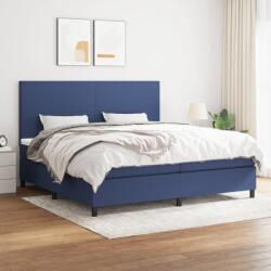 vidaXL kék szövet rugós ágy matraccal 200 x 200 cm (3141647)
