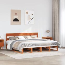 vidaXL viaszbarna tömör fenyőfa ágy matrac nélkül 200 x 200 cm (3302308)