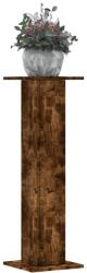 vidaXL 2 db füstös tölgy szerelt fa növénytartó állvány 30x30x95 cm (3307877) - vidaxl