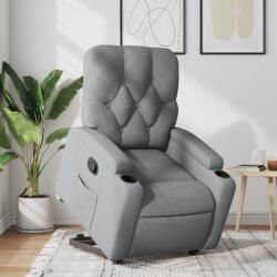 vidaXL világosszürke szövet felállást segítő dönthető fotel (3204710) - vidaxl