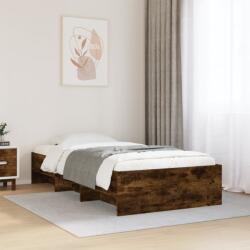 vidaXL füstös tölgy színű szerelt fa ágykeret matrac nélkül 100x200 cm (3295671)