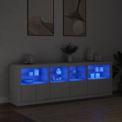 vidaXL fehér tálalószekrény LED-világítással 202x37x67 cm (3209009)