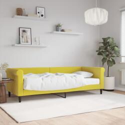vidaXL sárga bársony heverő matraccal 80 x 200 cm (3197745)