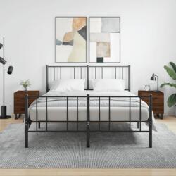 vidaXL 2 db barna tölgyszínű szerelt fa éjjeliszekrény 40x35x47, 5 cm (827371)