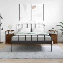 vidaXL 2 db barna tölgyszínű szerelt fa éjjeliszekrény 30x60x60 cm (826072)