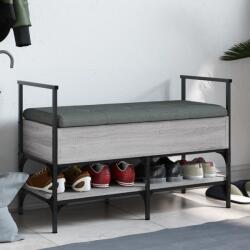 vidaXL szürke sonoma színű cipőtároló pad 85, 5 x 42 x 57, 5 cm (835232) - vidaxl